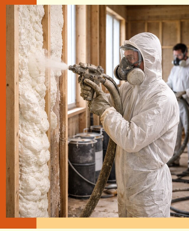 Утепление каркасного дома пенополиуретаном в Истре