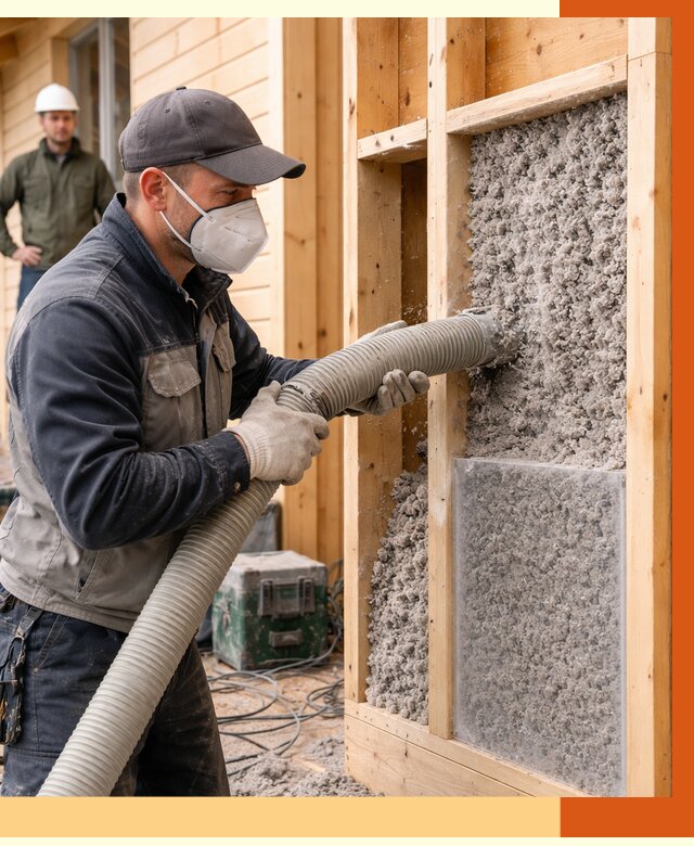 Утепление дома из бруса эковатой в Истре от 1880 руб/м2 | ТепломастерСта