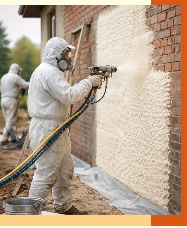 Утепление кирпичного дома ППУ в Истре под ключ от 6604 руб. | ТепломастерСта