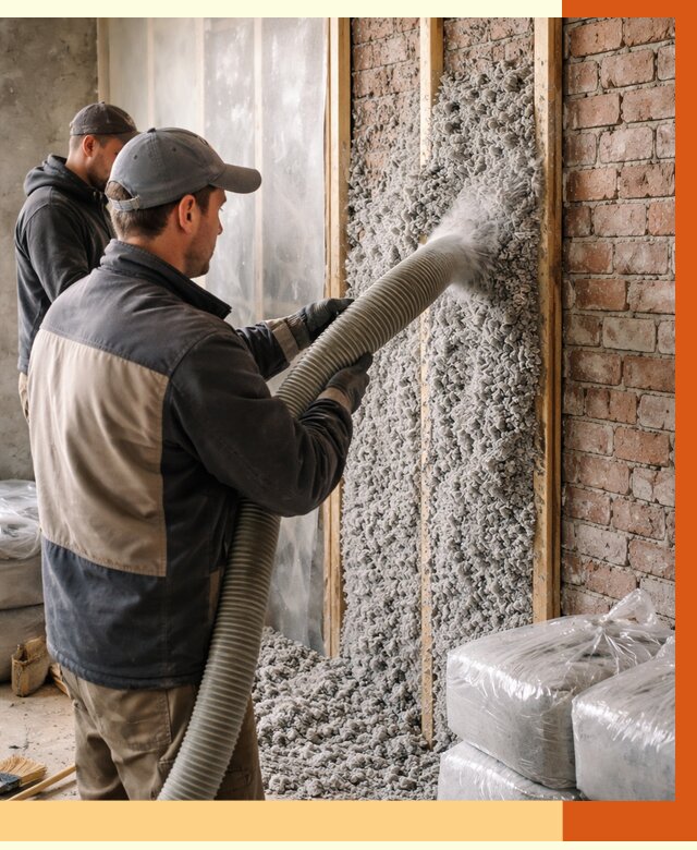 Утепление кирпичного дома эковатой в Истре от 2388 руб./м² | ТепломастерСта