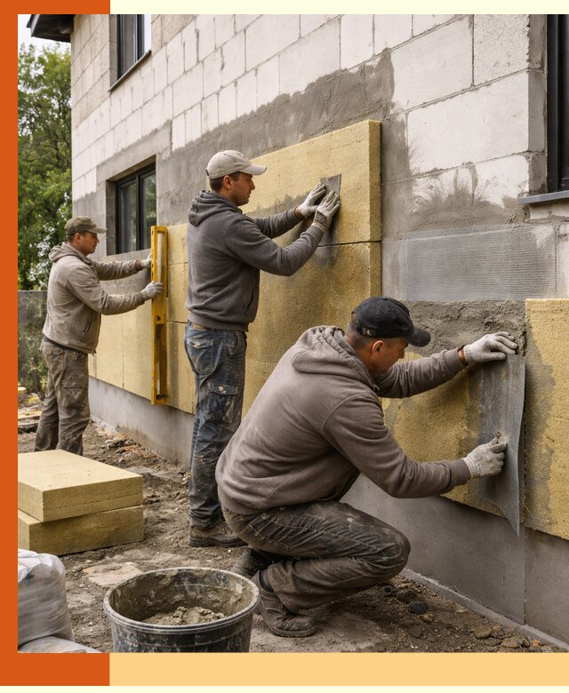 Утепление дома из газобетона в Истре качественно и долговечно