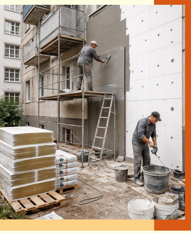 Утепление квартиры снаружи в Истре от 6248 руб/м2 под ключ | ТепломастерСта