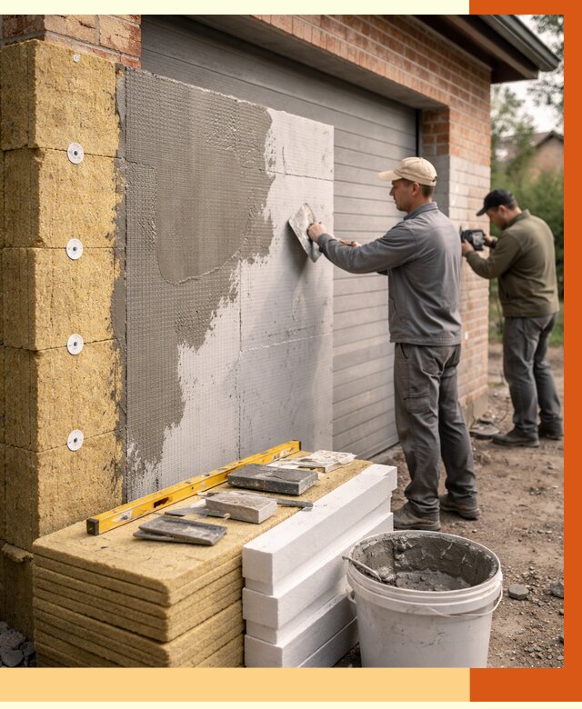 Утепление гаража снаружи в Истре от 4267 руб. за м2 — наружное утепление под ключ | ТепломастерСта