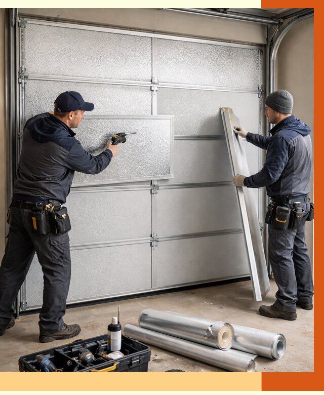 Утепление гаражных ворот в Истре от 7976 руб/м2 — надежно и быстро | ТепломастерСта