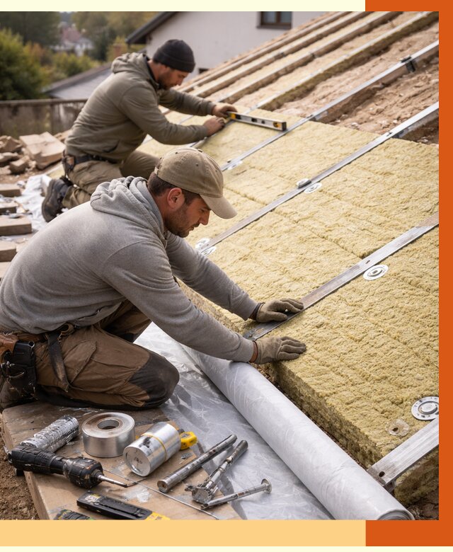 Утепление крыши снаружи в Истре под ключ от 1219 руб./м2 | ТепломастерСта