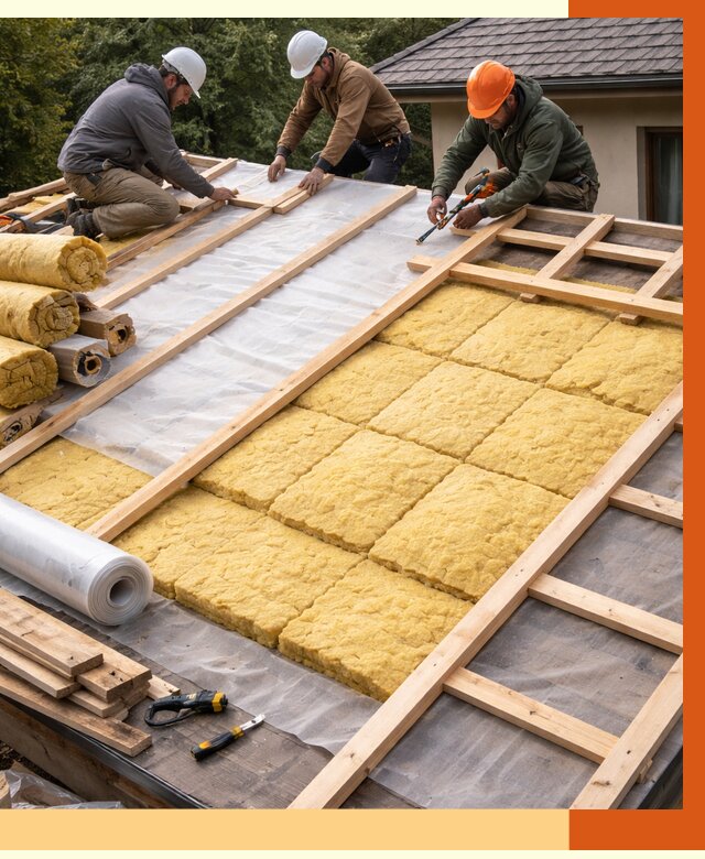 Утепление скатной крыши в Истре от 1270 руб./м2 под ключ | ТепломастерСта