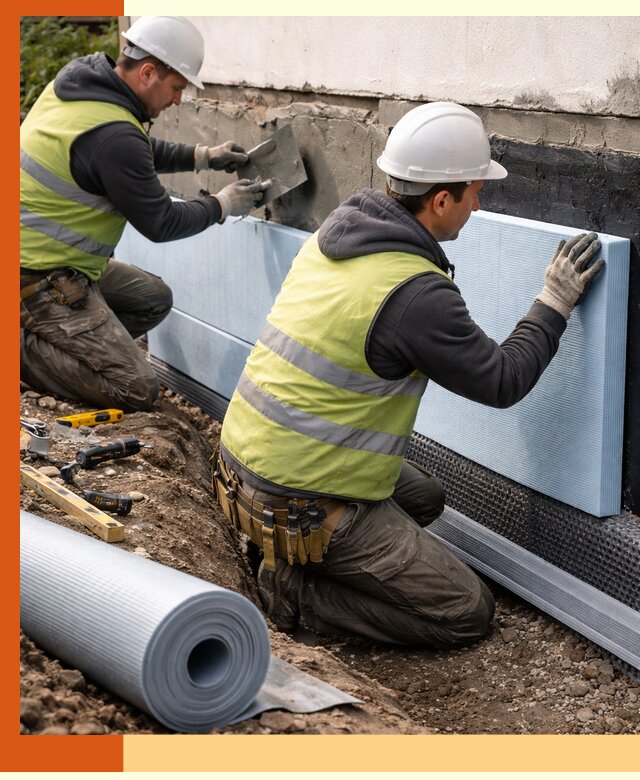 Утепление фундамента снаружи в Истре — профессиональная теплоизоляция