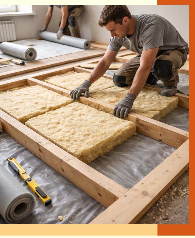 Утепление деревянного пола в Истре от 1524 руб./м2 под ключ | ТепломастерСта