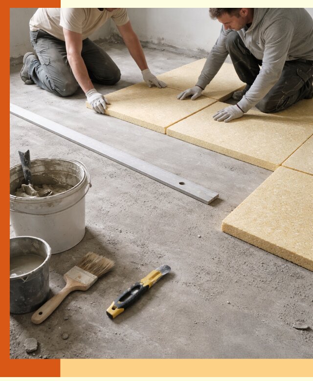 Утепление бетонного пола в Истре профессионально и недорого