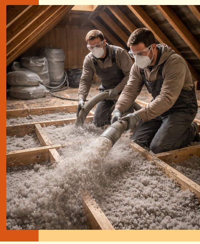 Утепление чердака эковатой в Истре — быстро и надёжно