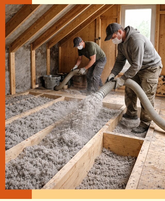 Утепление мансарды эковатой в Истре с гарантией качества