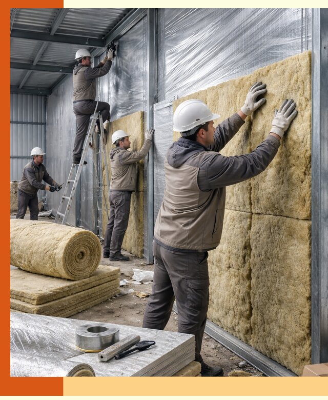 Утепление металлического склада в Истре: теплоизоляция и герметизация