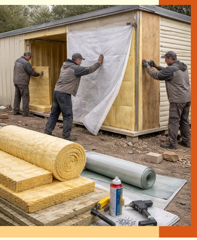 Утепление строительной бытовки в Истре от 12700 руб. под ключ | ТепломастерСта