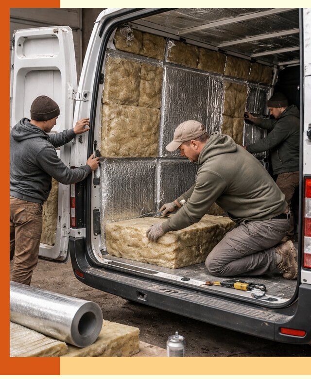 Утепление фургона в Истре: профессиональная теплоизоляция и шумоизоляция