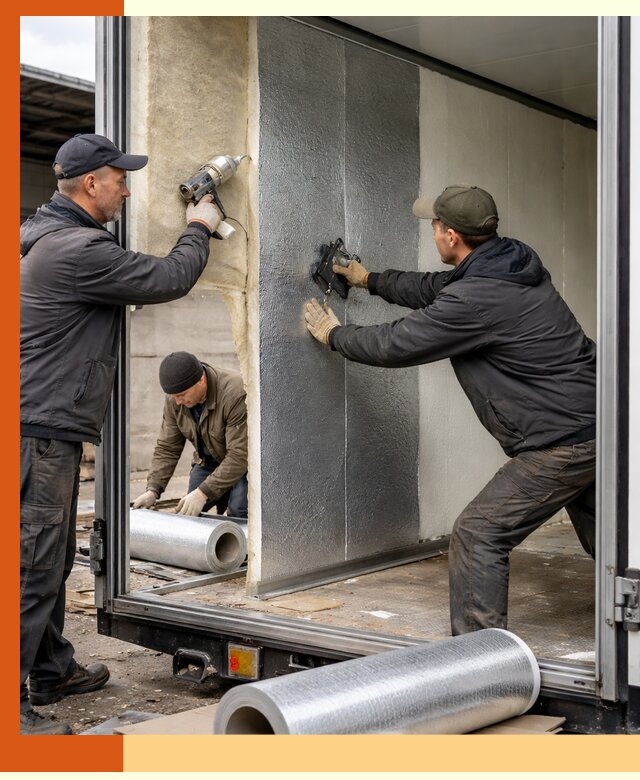 Утепление холодильного кузова в Истре — монтаж и теплоизоляция