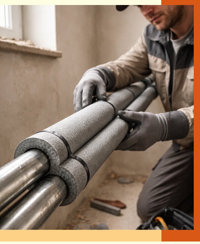 Утепление труб отопления в Истре от 2896 руб. за м² — услуги под ключ | ТепломастерСта