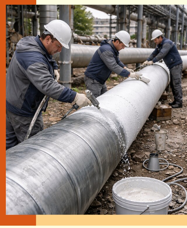 Утепление теплотрассы жидкой теплоизоляцией в Истре