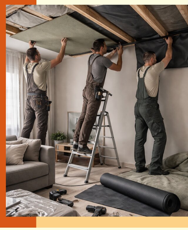 Шумоизоляция потолка в Истре — профессиональное устранение шумов