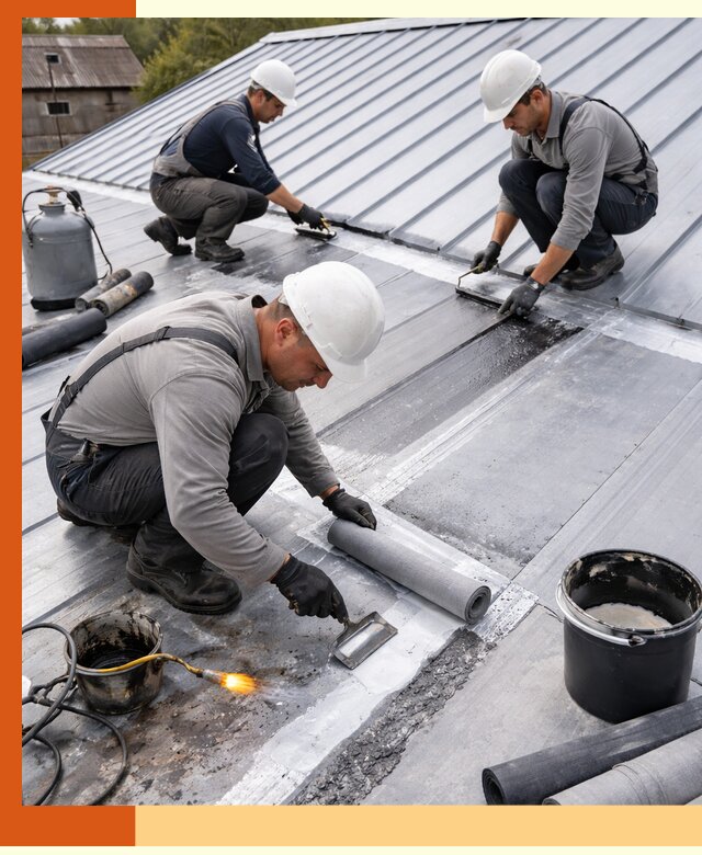 Гидроизоляция металлической кровли с гарантией в Истре