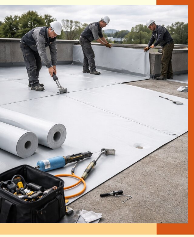 Гидроизоляция мембранной кровли в Истре от 7620 руб./м² — профессионально | ТепломастерСта