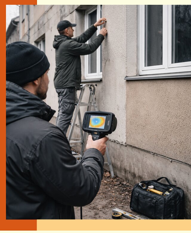 Тепловизионное обследование фасада в Истре для выявления дефектов