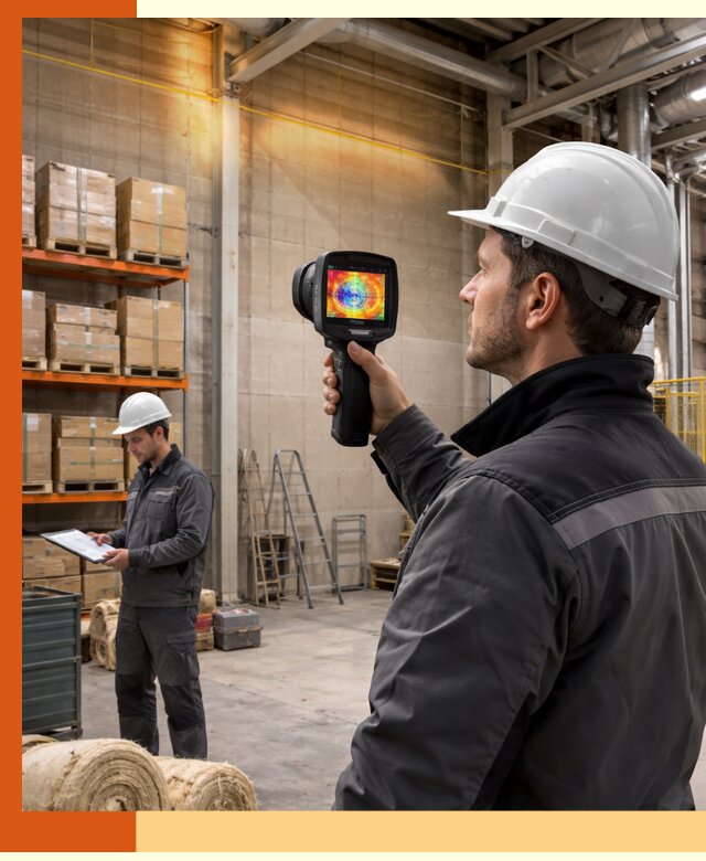 Тепловизионное обследование склада и выявление утечек в Истре