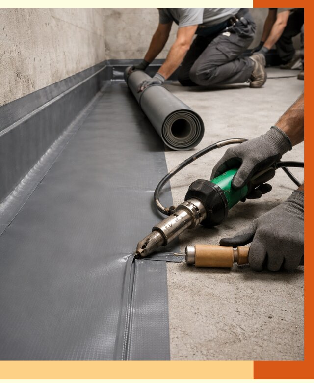 Монтаж гидроизоляционной мембраны в Истре от 1011 руб/м2 | ТепломастерСта