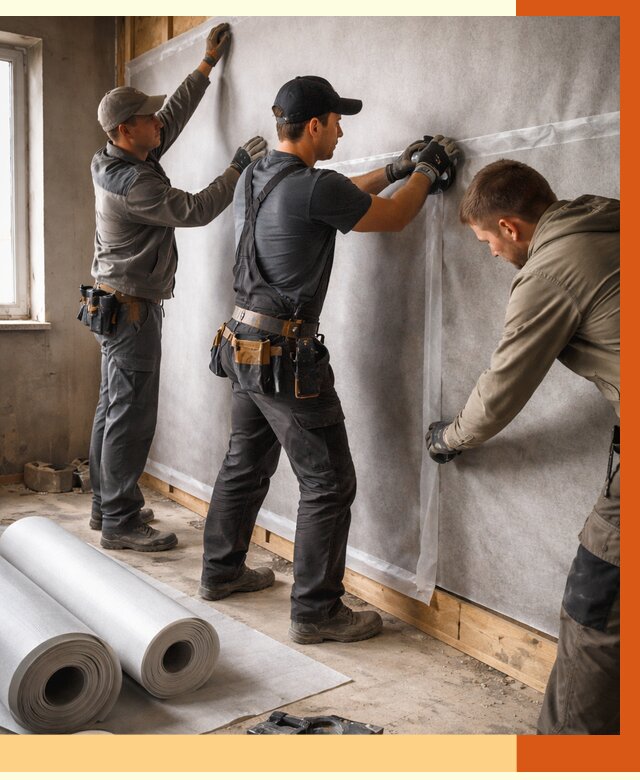 Монтаж ветроизоляции в Истре от 4572 руб./м2 — профессионально | ТепломастерСта